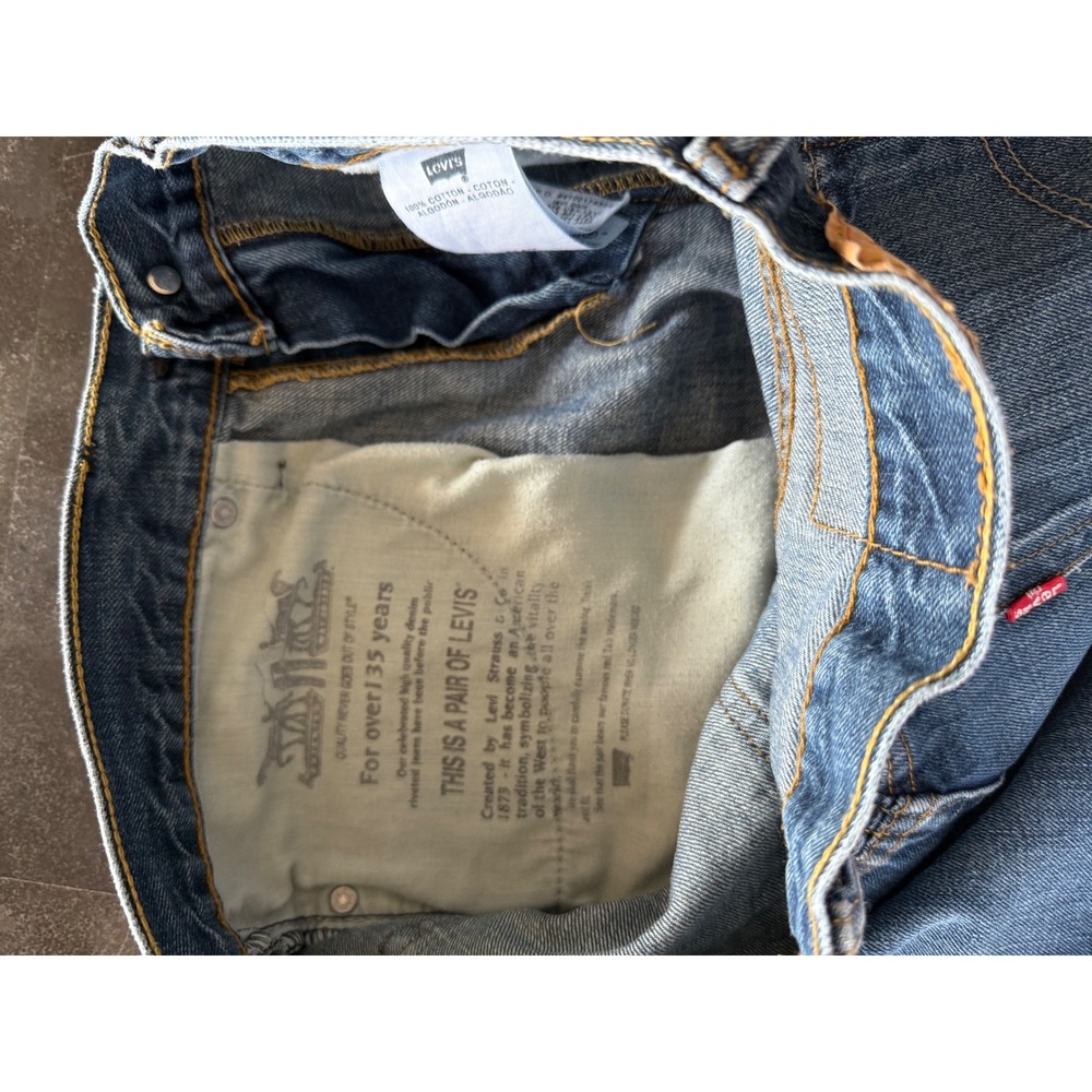 Levi's 514 Straight Fit Jeans Mens 32x32 Denim Country Grunge Distressed Rock - Picture 9 of 11